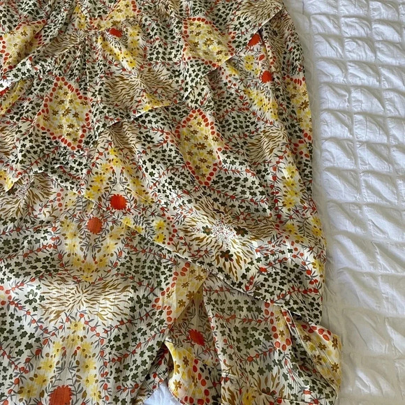 Ba&sh jupe hall floral satin asymmetrical midi skirt - Picture 5 of 12